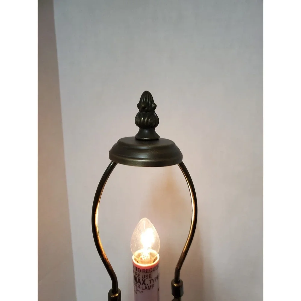 Lily style metal lamp base, art nouveau